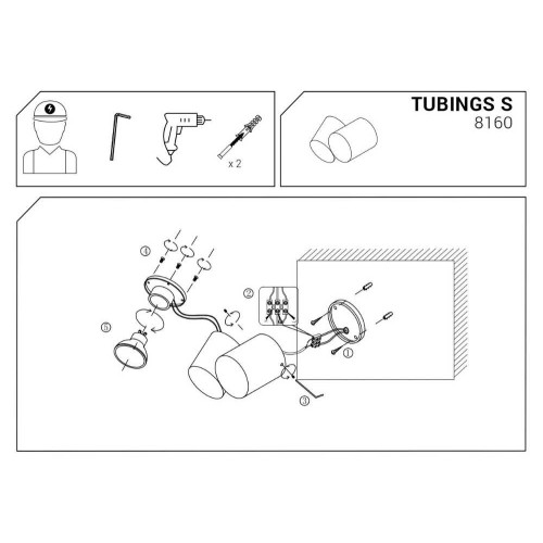 Світильник вуличний Nowodvorski 8160 Tubings GU10 1x35W IP54 Bl ( 4011078 )