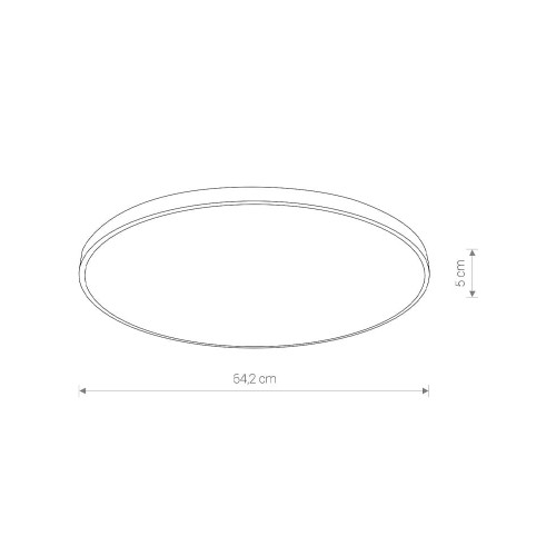 Світильник Nowodvorski 8206 Agnes round LED 1x64W 3000K 4700Lm IP44 Bl ( 4011738 )