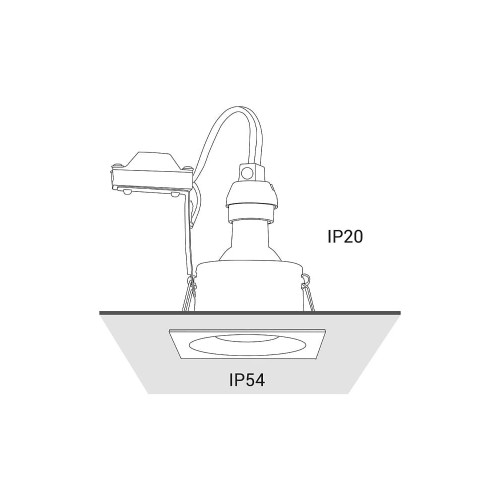 Точковий світильник Nowodvorski 8370 Delta GU10 1x15W IP54 Bl ( 4012059 )