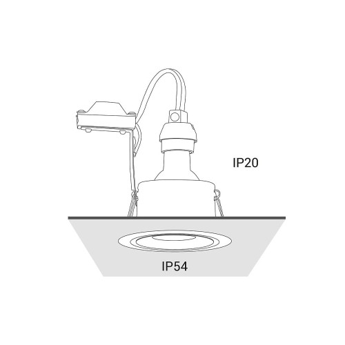 Точковий світильник Nowodvorski 8373 Foxtrot GU10 1x15W IP54 Wh ( 4012062 )