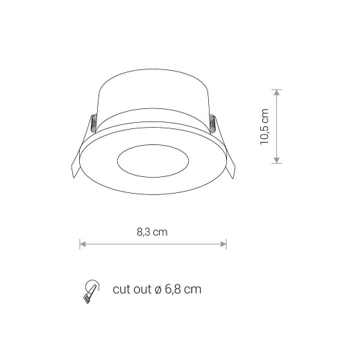 Точковий світильник Nowodvorski 8375 Golf GU10 1x15W IP54 Wh ( 4012064 )