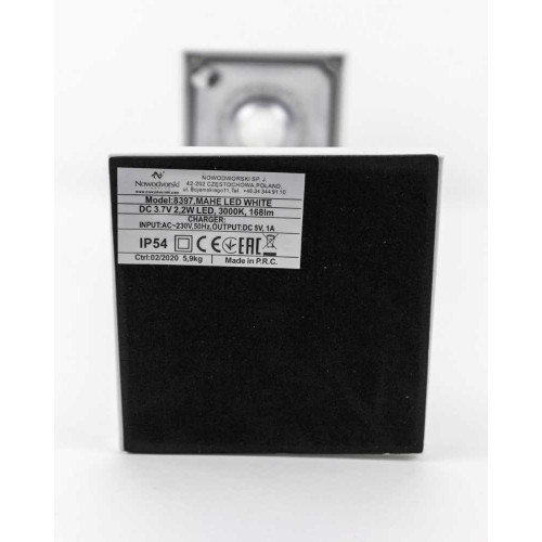 Світильник вуличний Nowodvorski 8397 Mahe LED 1x2,2W 3000K 168Lm IP54 Wh ( 4011092 )