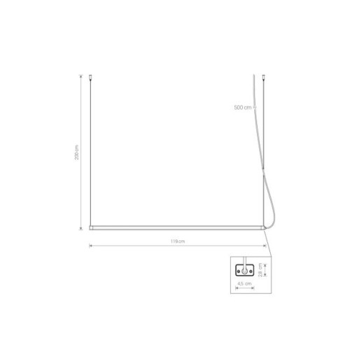 Світильник Nowodvorski 8455 Cameleon H Led 3000K 2300Lm IP20 Wh ( 4012582 )