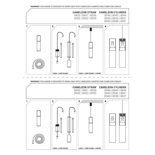 Плафон для світильника Nowodvorski 8544 Cameleon Cylinder S GU10 Transparent ( 4012653 )