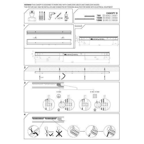 Основание Nowodvorski 8561 Cameleon Canopy B 780 10W IP20 Bl ( 4012668 )