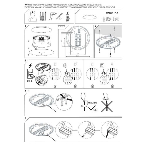 Потолочное основание для светильника Nowodvorski 8563 Cameleon Canopy 10W IP20 Bl ( 4012670 )
