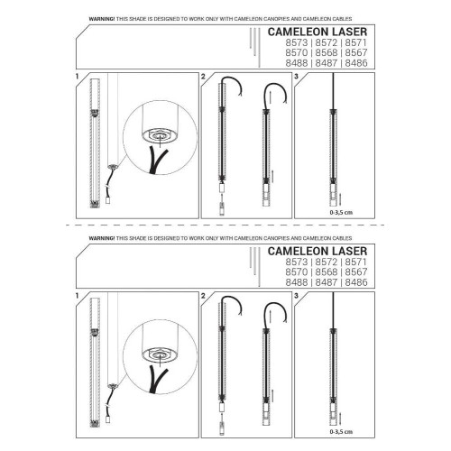 Абажур Nowodvorski 8573 Cameleon Laser 490 G9 Wh ( 4012679 )