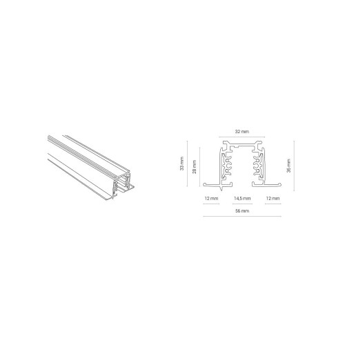 Шинопровод врезной Nowodvorski 8693 Ctls Recessed Track 1m IP20 Wh ( 4012821 )
