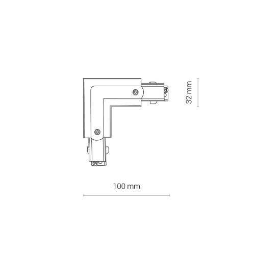 Соединитель Nowodvorski 8706 Ctls Power L Connector Left Bl ( 4012833 )