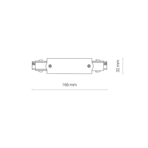 Соединитель Nowodvorski 8708 Ctls Power Straight Connector Bl ( 4012835 )