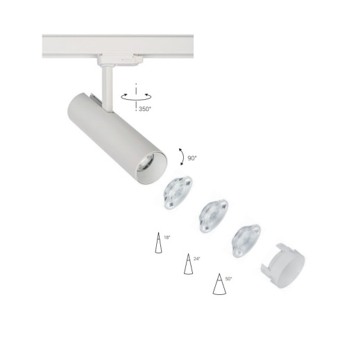 Трековый светильник Nowodvorski 8764 Ctls Milo LED 15W 3000K 1350Lm IP20 Bl ( 4012885 )