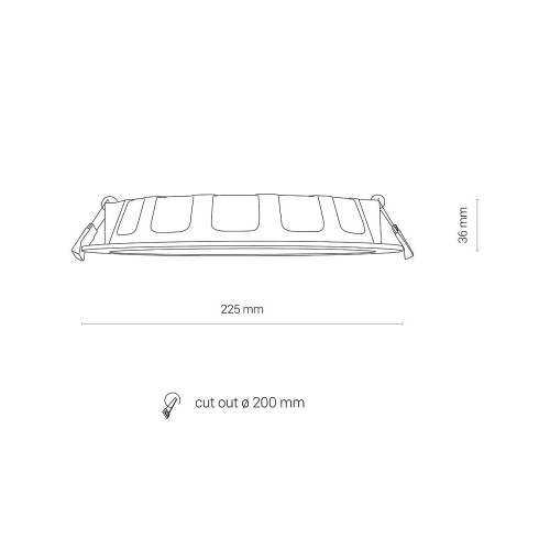 Точковий світильник Nowodvorski 8775 Kos LED 1x24W 3000K 2200KLm IP44 Wh ( 4012067 )