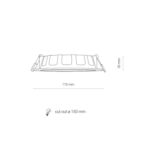 Точковий світильник Nowodvorski 8776 Kos LED 1x16W 4000K 1450Lm IP44 Wh ( 4012068 )