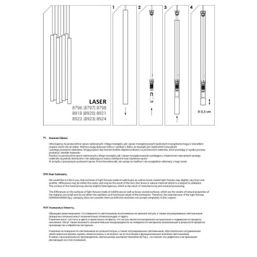 Підвісний світильник Nowodvorski 8796 Laser 490 G9 1x10W IP20 Wh ( 4011437 )