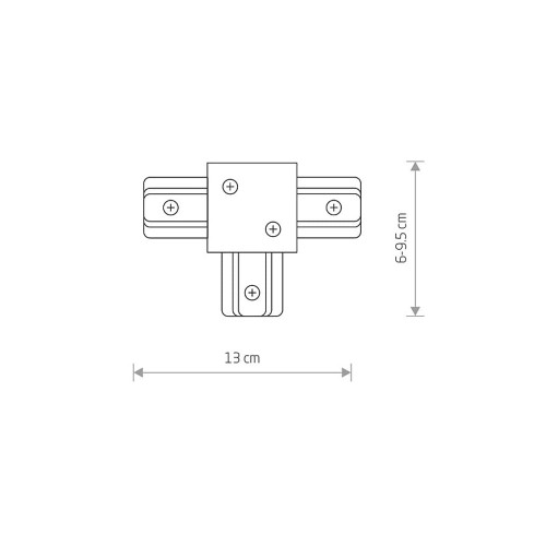 Соединитель Nowodvorski 8834 Profile recessed t-connector IP20 Wh ( 4012159 )