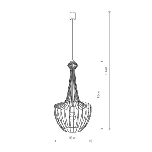 Підвісний світильник Nowodvorski 8851 Luksor E27 1x60W IP20 Bl ( 4011445 )