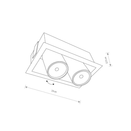 Точковий світильник Nowodvorski 8940 Eye mod GU10 2x35W IP20 Bl ( 4012095 )