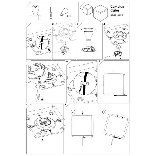 Світильник вуличний Nowodvorski 8966 Cumulus E27 1x60W IP44 Wh ( 4011098 )