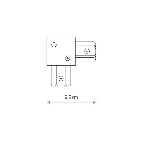 З'єднувач кутовий Nowodvorski 8970 Profile recessed l-connector IP20 Wh ( 4012165 )