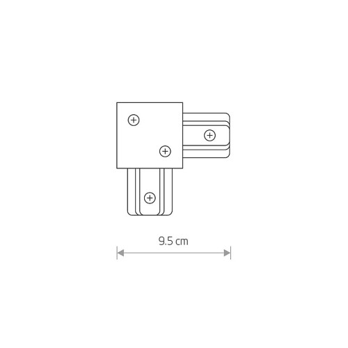 З'єднувач кутовий Nowodvorski 8971 Profile recessed l-connector IP20 Bl ( 4012166 )