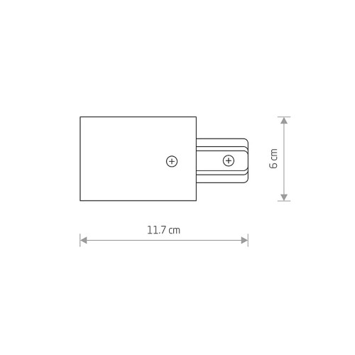 Токоввід Nowodvorski 8972 Profile recessed power end cap IP20 Wh ( 4012167 )