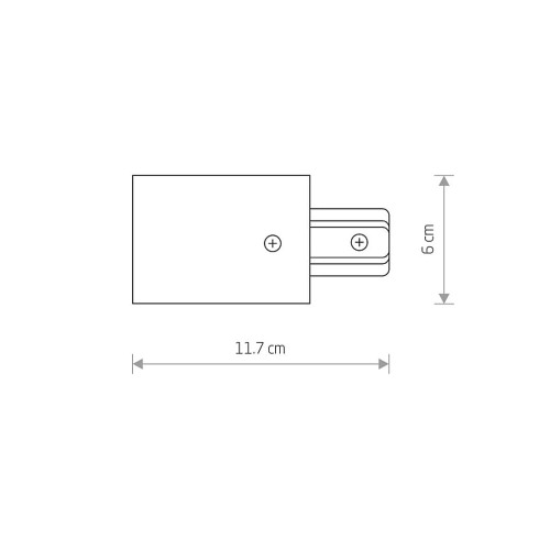 Токоввід Nowodvorski 8973 Profile recessed power end cap IP20 Bl ( 4012168 )