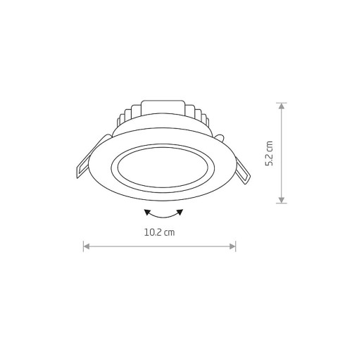 Точковий світильник Nowodvorski 8988 Eol LED 1x5W 3000K 350Lm IP44 Wh ( 4012096 )