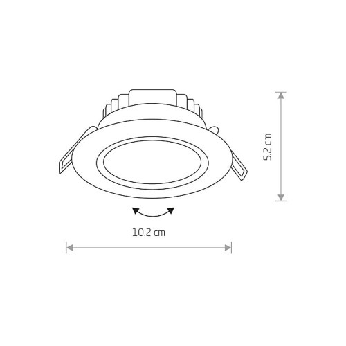 Точковий світильник Nowodvorski 8990 Eol LED 1x5W 4000K 400Lm IP44 Wh ( 4012097 )