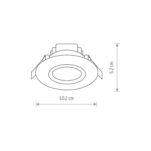 Точковий світильник Nowodvorski 8991 Helios LED 1x5W 3000K 300Lm IP44 Wh ( 4012098 )