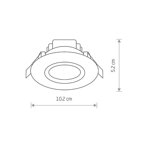 Точечный светильник Nowodvorski 8992 Helios LED 1x5W 4000K 300Lm IP44 Wh ( 4012099 )