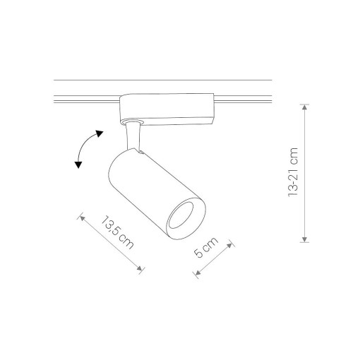 Трековый светильник Nowodvorski 9007 Iris LED 1x20W 4000K 1320Lm IP20 Bl ( 4012182 )