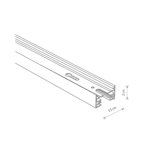 Шинопровід Nowodvorski 9015 Profile recessed trac IP20 Bl ( 4012186 )