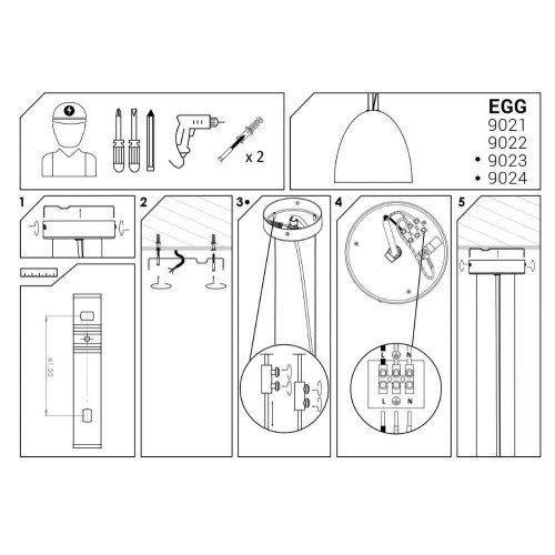 Подвесной светильник Nowodvorski 9022 Egg E27 1x40W IP20 Bl ( 4011490 )