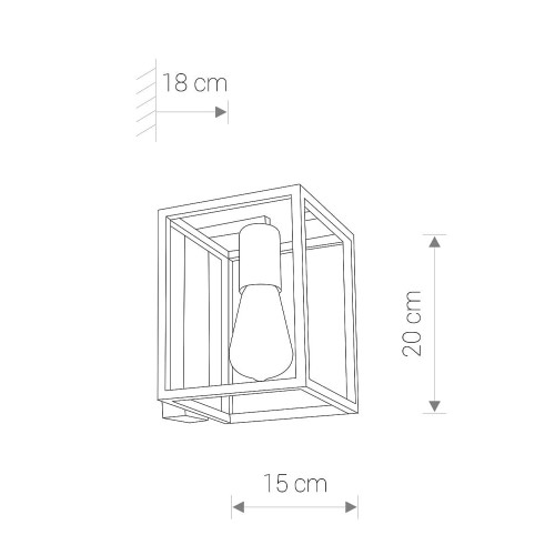 Бра Nowodvorski 9046 Crate E27 1x60W IP20 Bl ( 4010963 )