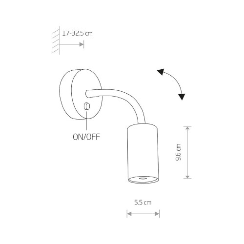 Бра Nowodvorski 9067 Eye flex GU10 1x10W IP20 Bl ( 4010965 )