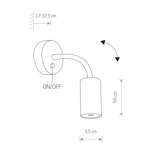 Бра Nowodvorski 9068 Eye flex GU10 1x10W IP20 Bl ( 4010966 )