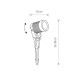 Світильник вуличний Nowodvorski 9100 Spike LED 1x5W 3000K 330Lm IP54 Bl ( 4011100 )