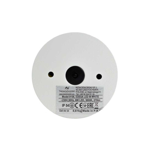 Світильник вуличний Nowodvorski 9108 Edesa LED 1x6W 3000K 460Lm IP54 Wh ( 4011108 )