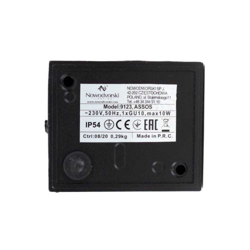 Світильник вуличний Nowodvorski 9123 Assos GU10 1x10W IP54 Bl ( 4011118 )