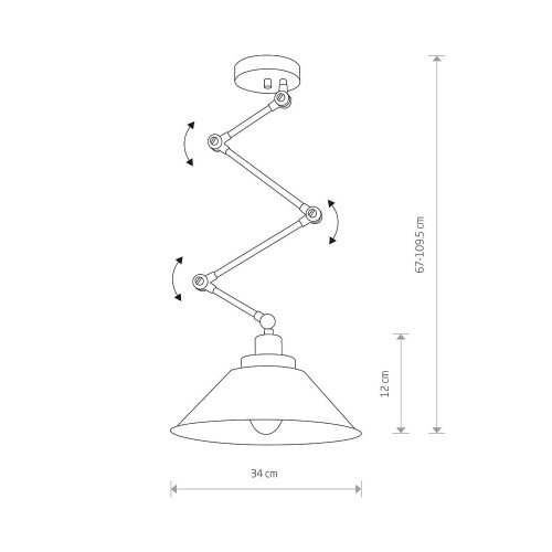 Бра Nowodvorski 9126 Pantograph E27 1x60W IP20 Bl ( 4011744 )