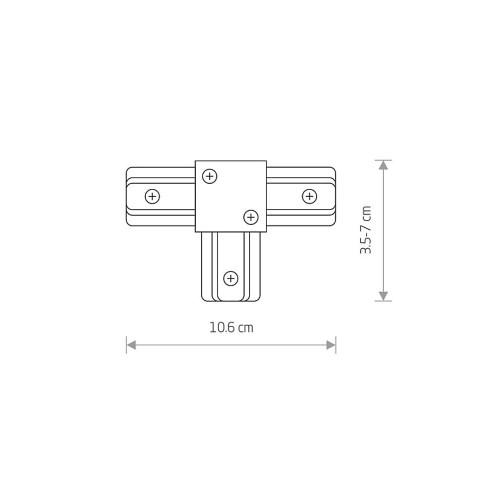 З'єднувач Nowodvorski 9187 Profile t-connector IP20 Wh ( 4012190 )