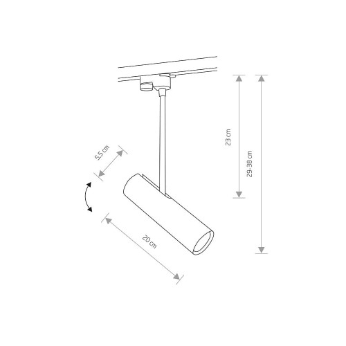 Трековый светильник Nowodvorski 9245 Profile eye super GU10 1x10W IP20 Wh ( 4012196 )