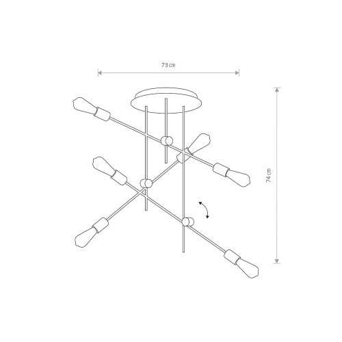 Люстра Nowodvorski 9297 Axis E27 6x60W IP20 Bl ( 4011534 )