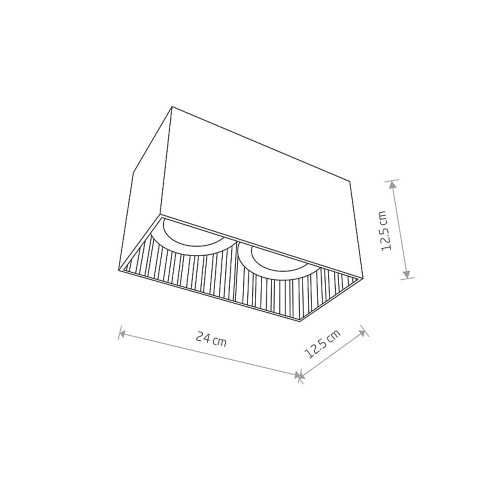 Точечный светильник Nowodvorski 9316 Groove GU10, ES111 2x75W IP20 Bl ( 4012102 )