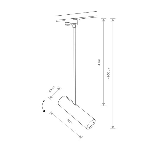 Трековый светильник Nowodvorski 9324 Profile eye super GU10 1x10W IP20 Wh ( 4012199 )