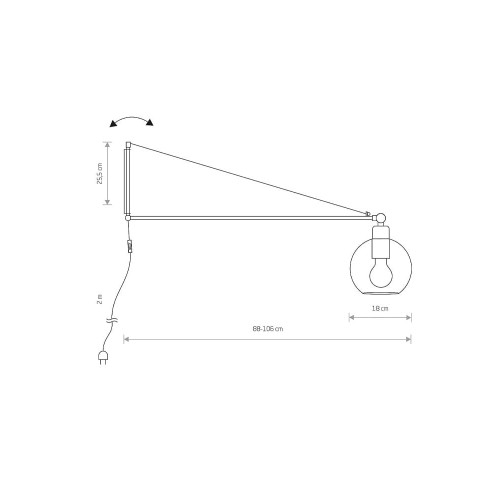 Бра Nowodvorski 9374 Crane E27 1x60W IP20 Bl ( 4010988 )