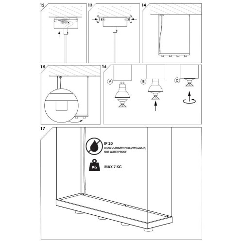 Підвісний світильник Nowodvorski 9382 Plant GU10 4x35W IP20 Wh ( 4011540 )