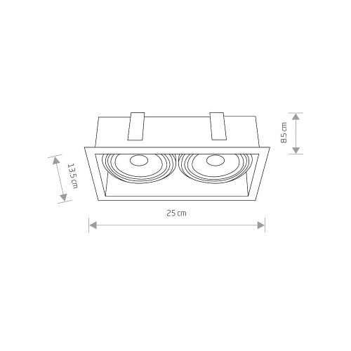 Точечный светильник Nowodvorski 9416 Mod GU10 2x75W IP20 Bl ( 4012117 )