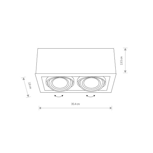 Точечный светильник Nowodvorski 9470 Box GU10, ES111 2x15W IP20 Bl ( 4012119 )