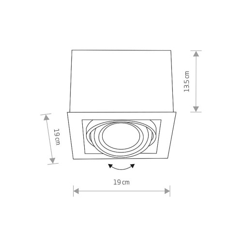 Точковий світильник Nowodvorski 9495 Box GU10, ES111 1x15W IP20 Bl ( 4012125 )